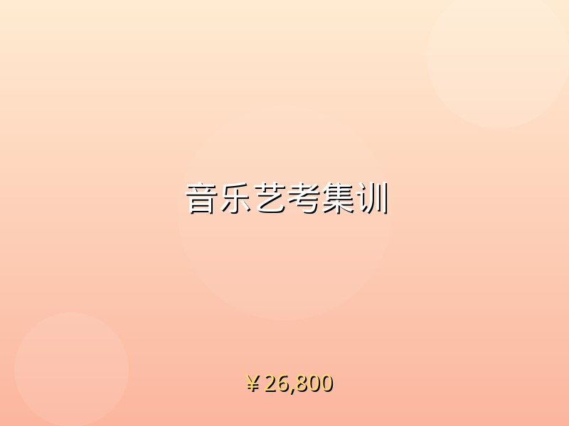 音乐艺考集训